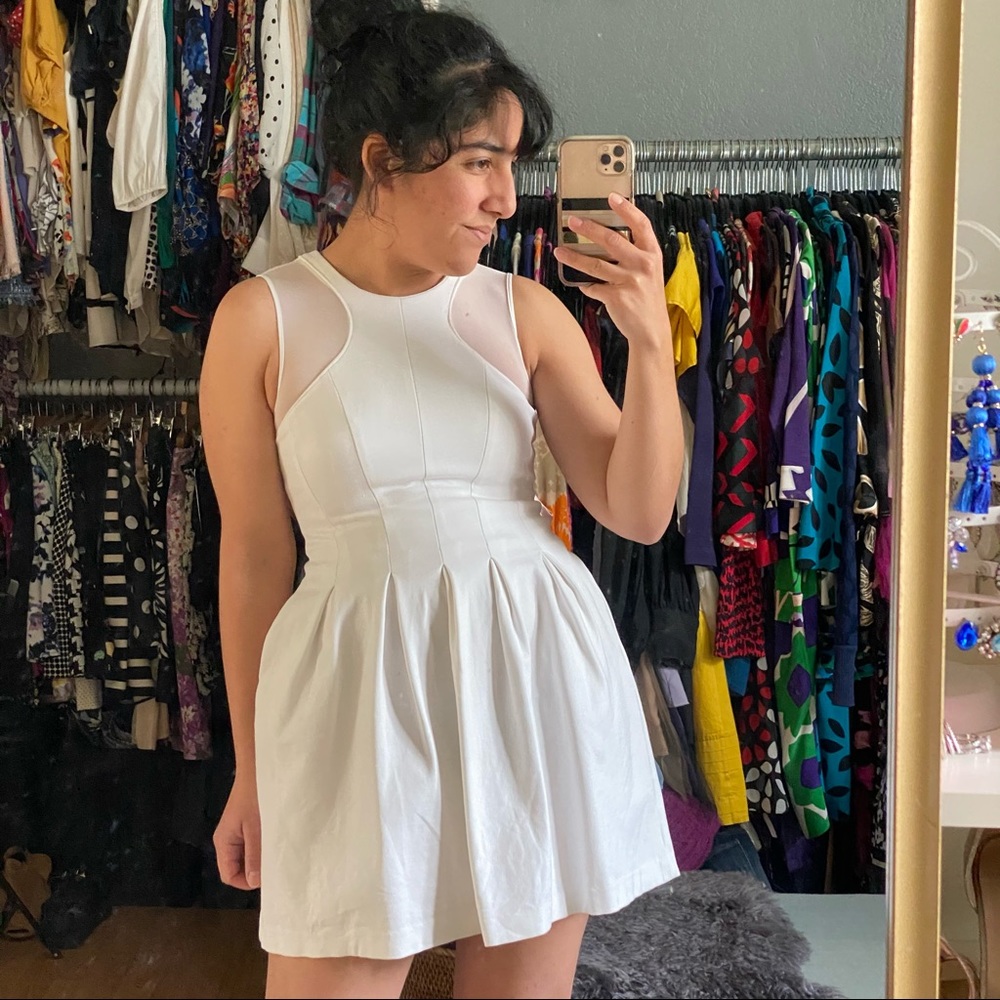 Banana Republic White Sleeveless Bubble Dress - Picture 3 of 13